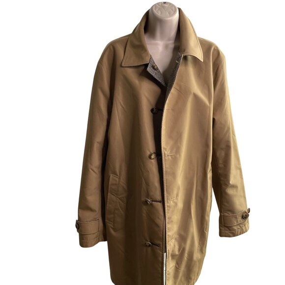 Vintage Brooks Brothers Reversible Mens Coat 40R Wool & Polyester Gray/Beige u - Picture 7 of 16